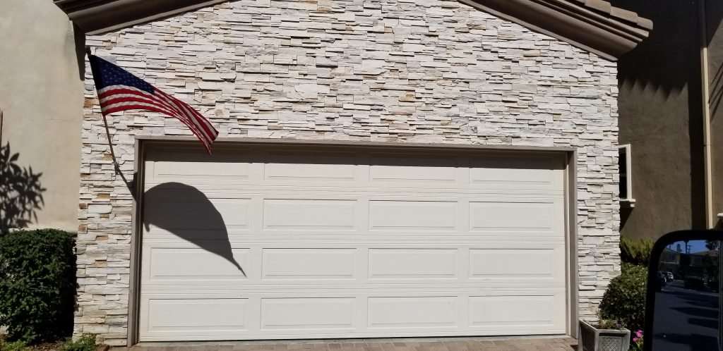 Stone Veneer Garage